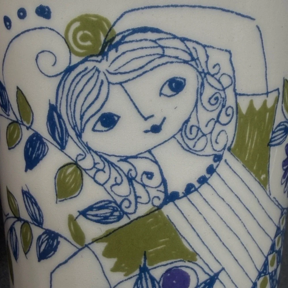 Figgjo Flint Norway Turi Design Lotte Ceramic Folk Art Style Lady Figure Creamer